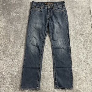 Aeropostale Jeans Mens Size 32x34 Bootcut Blue Denim‎ Medium Wash Faded Rugged